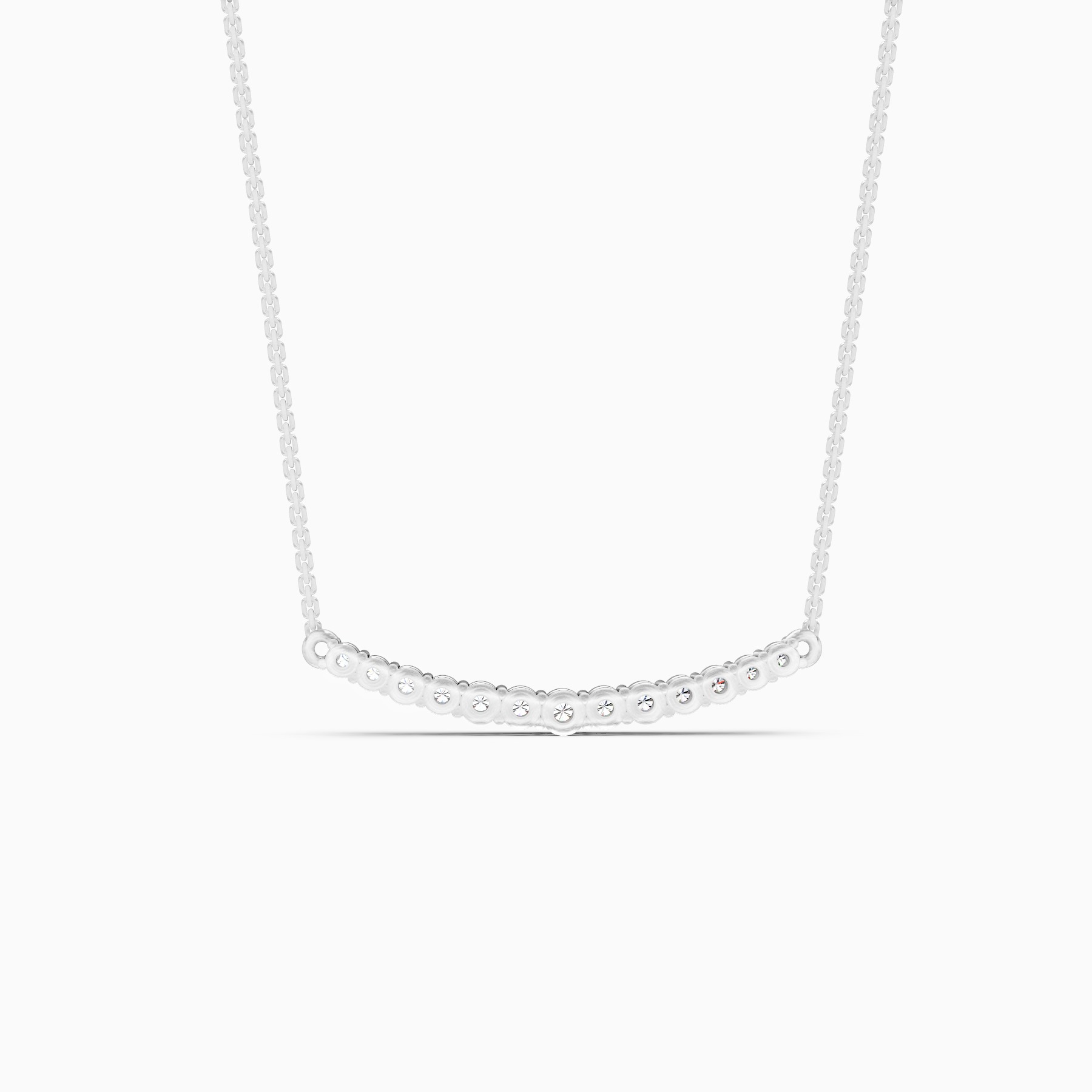 Dainty Lab Grown Diamond Bar Necklace